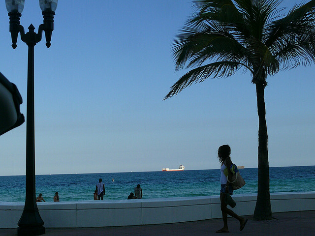In Fort Lauderdale kann man sehr weit auf den Pazifik blicken
