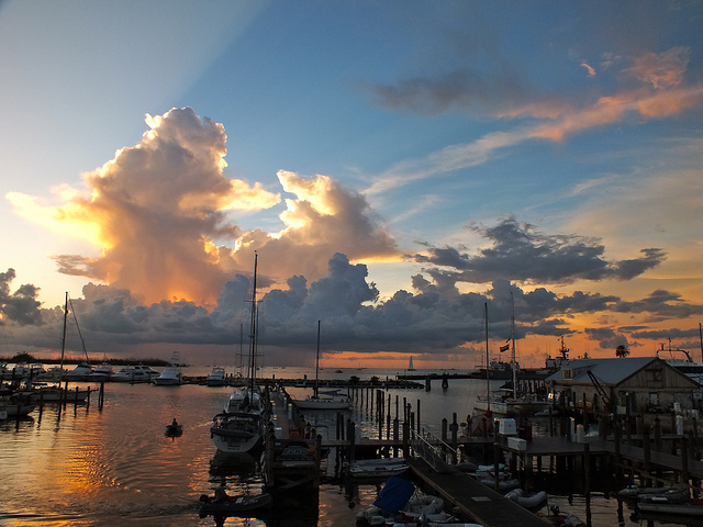 Ein Wolkiger Sonnenuntergang auf Key West